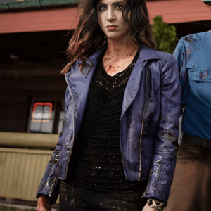 Dana Doctor who Ash VS Evil Dead Purple Leather Jacket 2