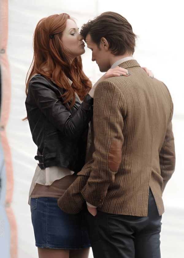 Doctor Who Amy Pond Brown Leather Jacket 2
