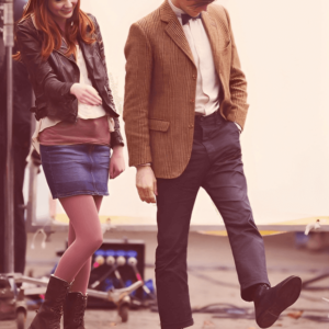 Doctor Who Amy Pond Brown Leather Jacket 3