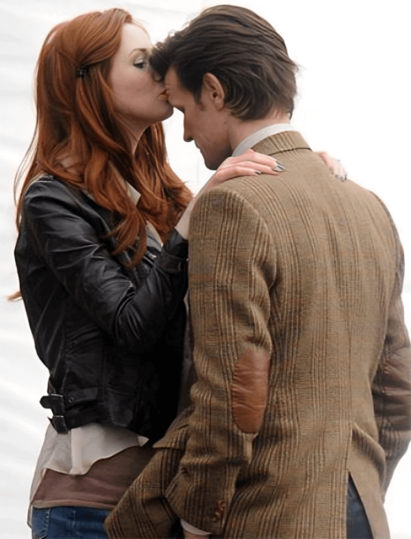Doctor Who Amy Pond Brown Leather Jacket 4