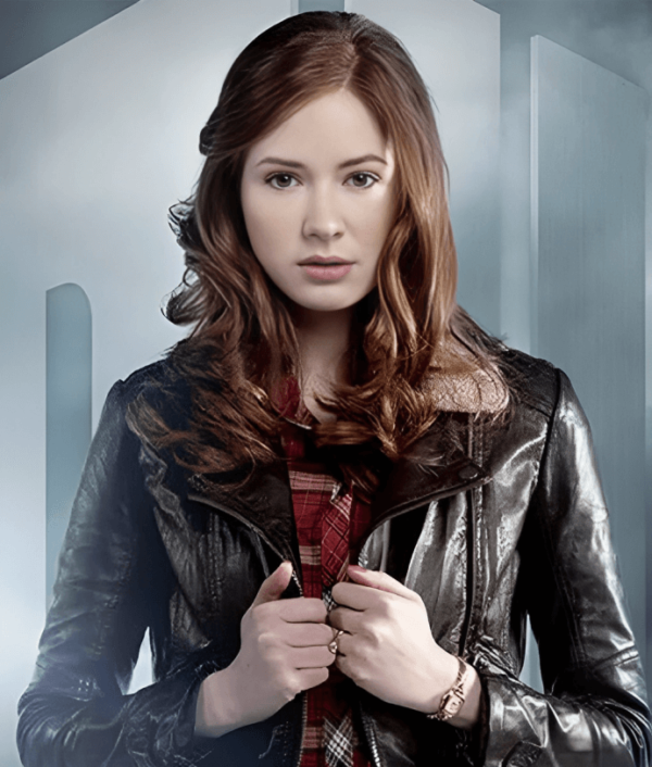 Doctor Who Amy Pond Brown Leather Jacket 5