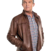Doctor Who Bradley Walsh Brown Leather Jacket 4