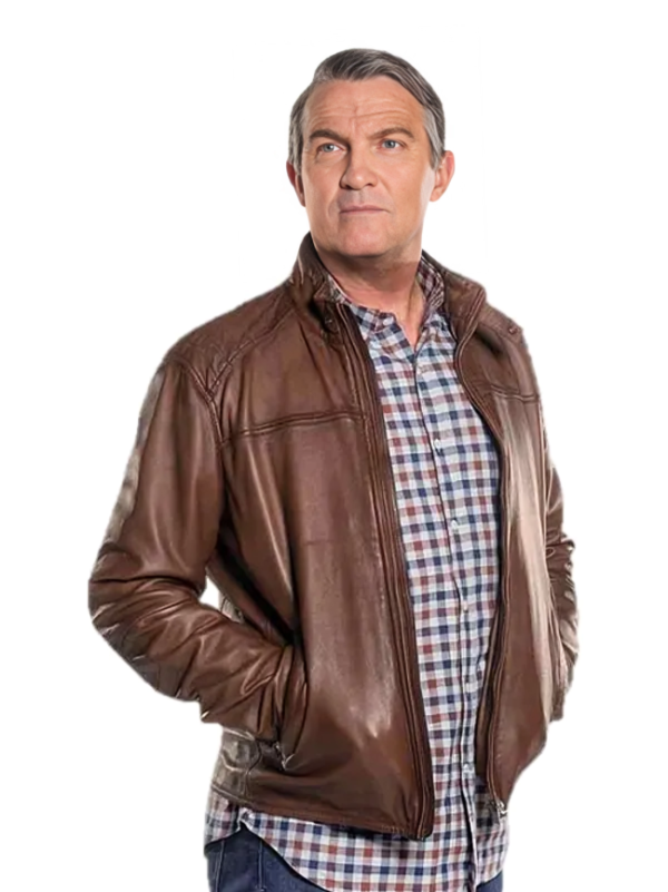 Doctor Who Bradley Walsh Brown Leather Jacket 4
