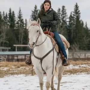 Heartland Georgie Green Cotton Jacket 3