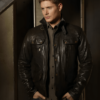 Jensen Ackles Supernatural Black Biker Leather Jacket - authentic replica blending show's style with classic biker jacket design