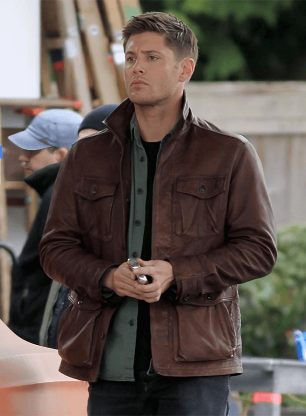 Jensen Ross Ackles Supernatural S7 Brown Leather Jacket - Dean Winchester's iconic outerwear for fans and fashion enthusiasts alike