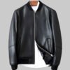 Mens A2 Flight Black Bomber Leather Jacket 1