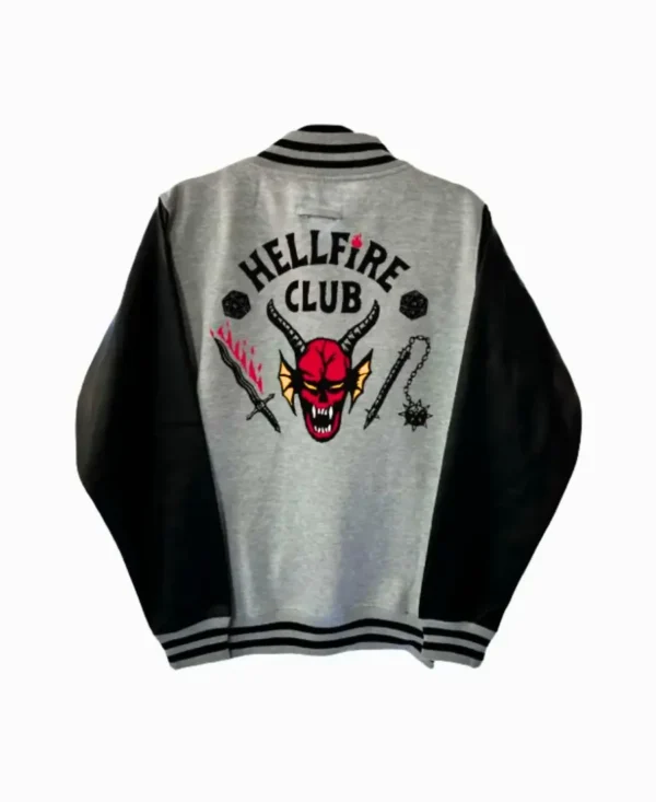 Stranger Things Hellfire Club Black Varsity Jacket 1