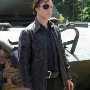 The Walking Dead Governor Mens Black Leather Jacket 2