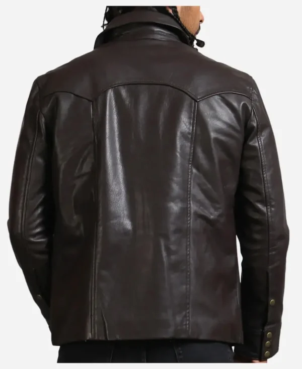 The Walking Dead Governor Mens Black Leather Jacket 5