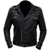The Walking Dead Morgan Jeffrey Dean Negan Black Leather Jacket 1