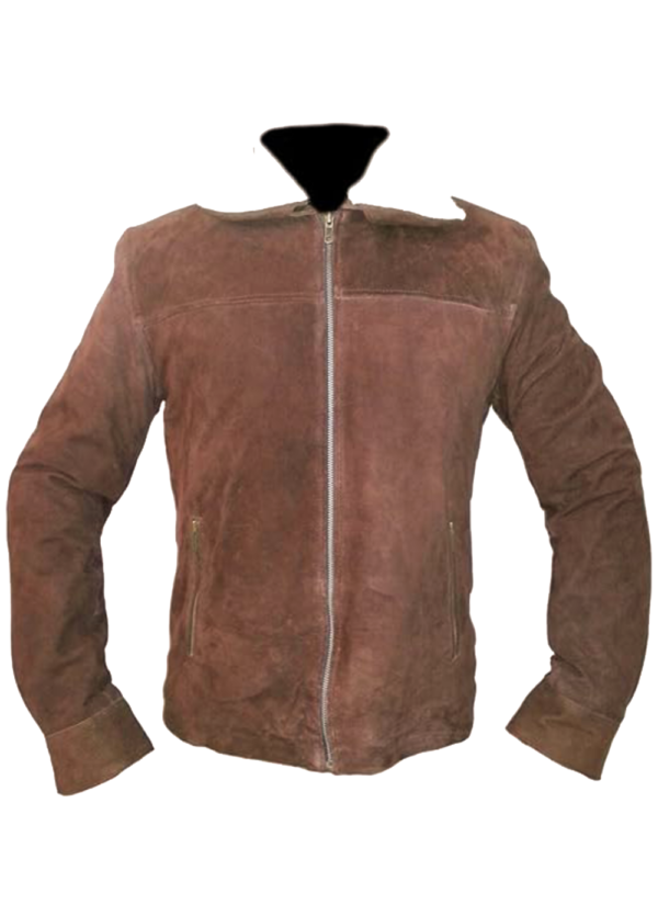 The Walking Dead S04 Rick Grimes Brown Suede Leather Jacket 3