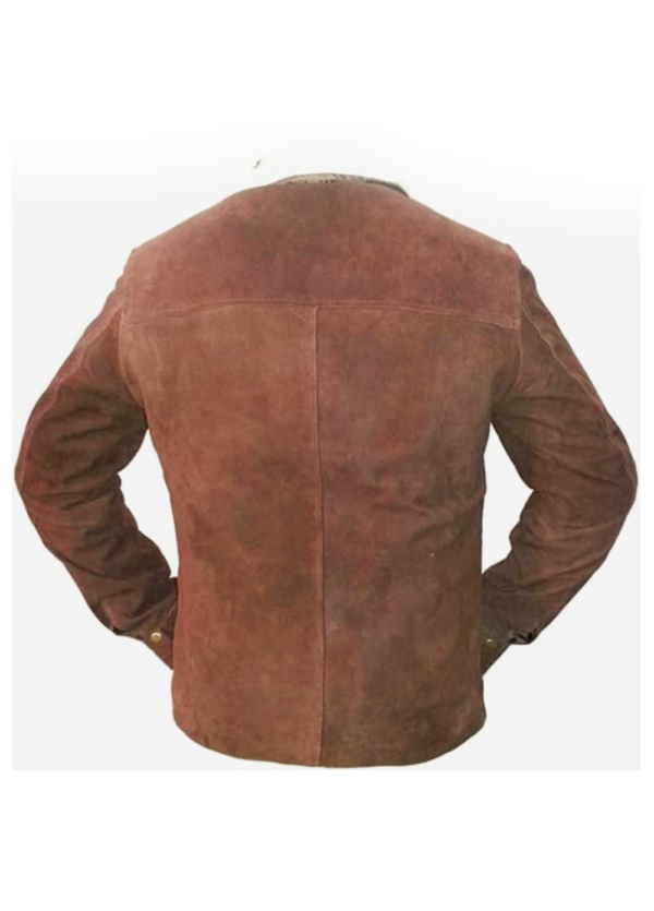 The Walking Dead S04 Rick Grimes Brown Suede Leather Jacket 4