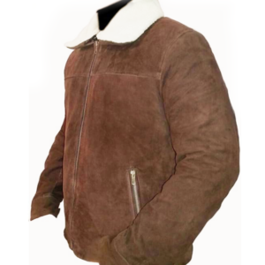 The Walking Dead S04 Rick Grimes Brown Suede Leather Jacket 5