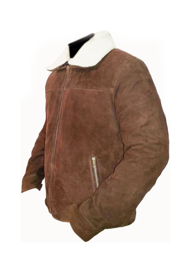 The Walking Dead S04 Rick Grimes Brown Suede Leather Jacket 5