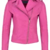 Barbie Margot Robbie Pink Leather Jacket 1