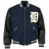 Detroit Tigers 1955 Authentic Wool Leather Varsity Jacket 1