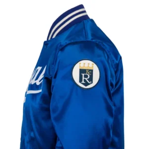 Kansas City Royals 1969 Authentic Satin Blue Varsity Jacket 2