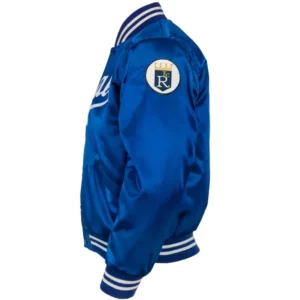 Kansas City Royals 1969 Authentic Satin Blue Varsity Jacket 4