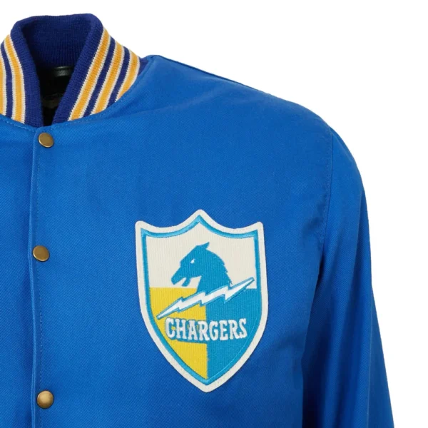 Los Angeles Chargers 1960 Authentic Blue Wool Varsity Jacket 4