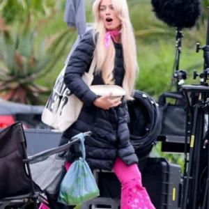 Margot Robbie Barbie Black Puffer Jacket 3