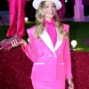 Margot Robbie Barbie Pink Satin Blazer 1