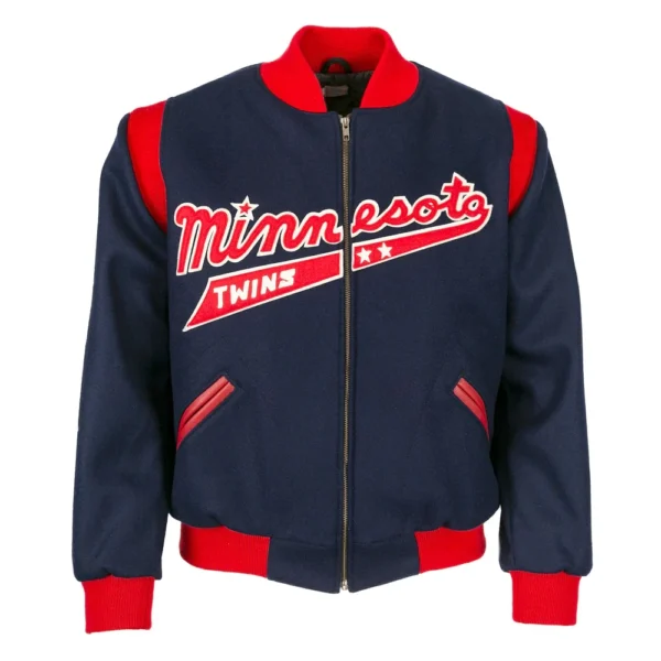 Minnesota Twins 1965 Authentic Wool Varsity Navy Jacket 1