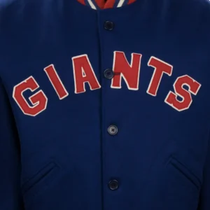 New York Giants 1932 Authentic Royal Blue Wool Varsity Jacket 3