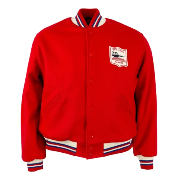 New York Giants 1961 Authentic Red Wool Varsity Jacket 1