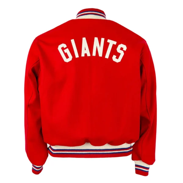 New York Giants 1961 Authentic Red Wool Varsity Jacket 2