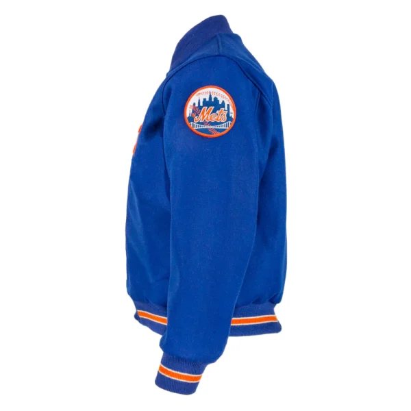 New York Mets 1969 Authentic Royal Blue Wool Varsity Jacket 3