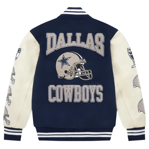 OVO X NFL Dallas Cowboys Wool Leather Varsity Jacket 2