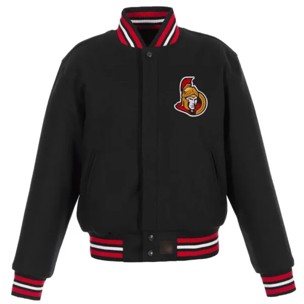 Ottawa Senators Domestic Wool Varsity Black Jacket 1