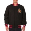 Ottawa Senators Reversible Wool Varsity Black Jacket 1