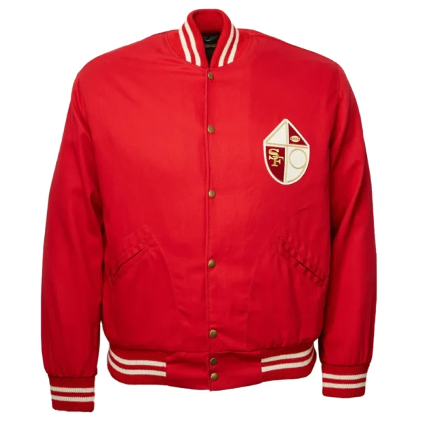 San Francisco 49ers 1957 Authentic Red Wool Varsity Jacket 1