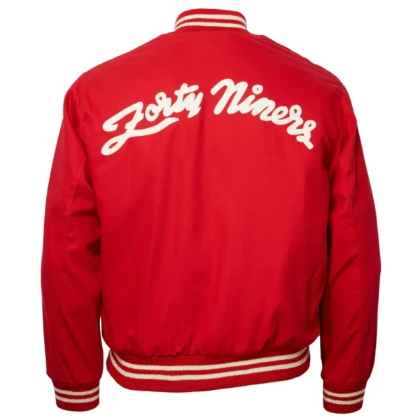 San Francisco 49ers 1957 Authentic Red Wool Varsity Jacket 2