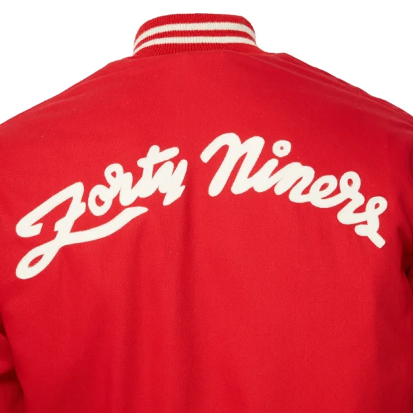 San Francisco 49ers 1957 Authentic Red Wool Varsity Jacket 5
