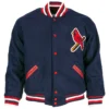 St. Louis Cardinals 1950 Authentic Wool Varsity Blue Jacket 1