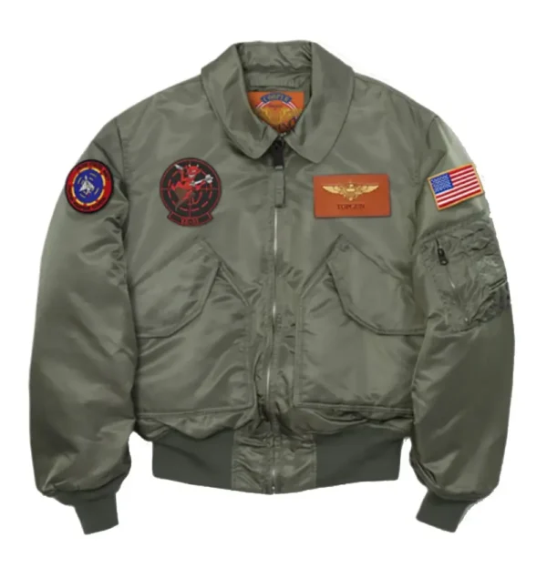 Top Gun Maverick CWU Nylon Flight Bomber Jacket 1