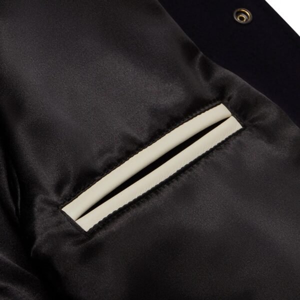 Atlanta Falcons X OVO Wool Leather Varsity Jacket BlackWhite 6