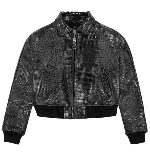 Avirex Limited Edition Cropped Croc Icon Jacket Black Croc 1