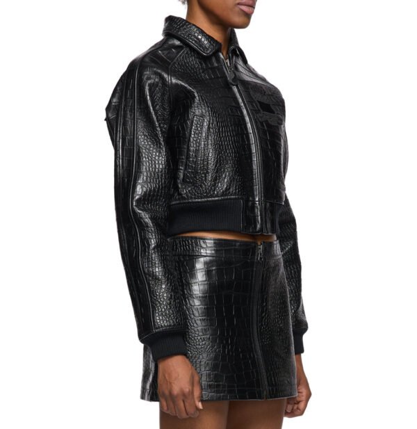 Avirex Limited Edition Cropped Croc Icon Jacket Black Croc 7