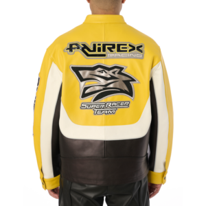 Avirex Lone Wolf Racer Jacket Gold 2