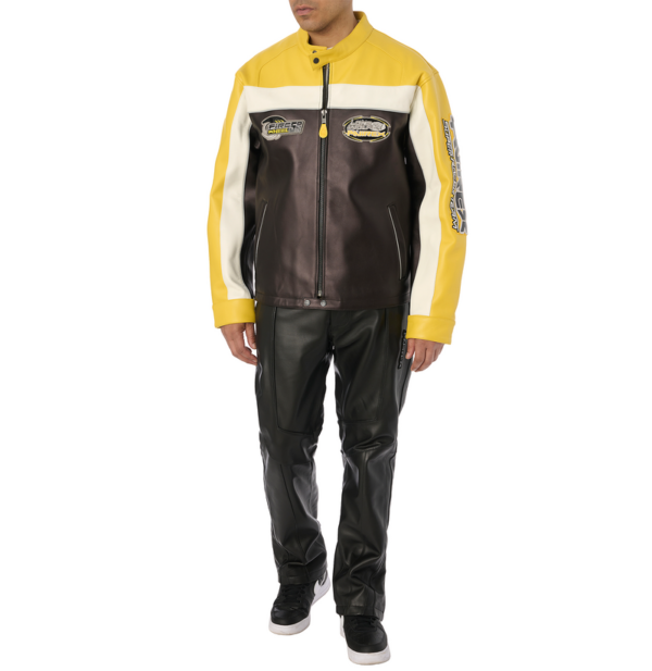 Avirex Lone Wolf Racer Jacket Gold 4