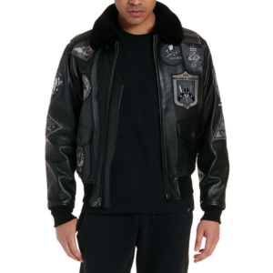 Avirex The G 1 Shearling Flight Jacket Black 3