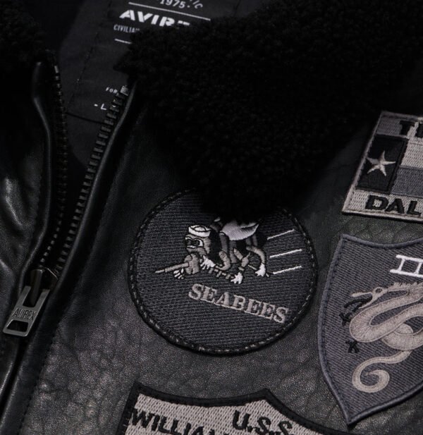 Avirex The G 1 Shearling Flight Jacket Black 4