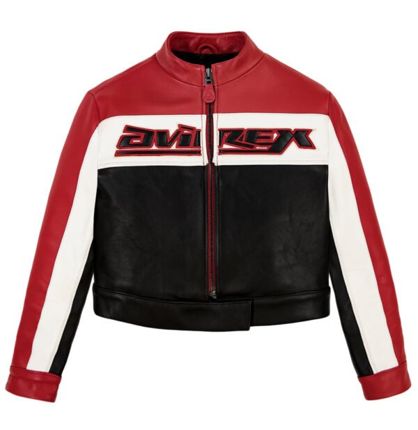 Avirex Womens Cropped Colorblock Moto Jacket 1