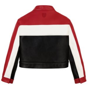 Avirex Womens Cropped Colorblock Moto Jacket 2