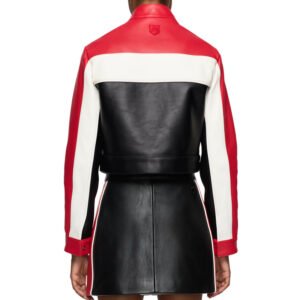 Avirex Womens Cropped Colorblock Moto Jacket 4