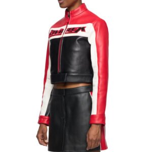 Avirex Womens Cropped Colorblock Moto Jacket 7